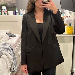 Oversized black womens blazer